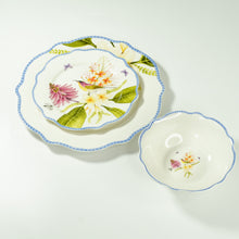 Load image into Gallery viewer, Philippine Handsome Sunbird Dinner and Salad Plate with Bowls Set of 4