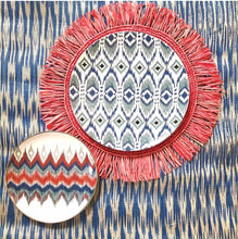 Load image into Gallery viewer, Ikat Dinner and Salad Plates Set of 4