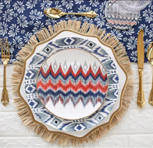 Load image into Gallery viewer, Ikat Dinner and Salad Plates with Bowls Set of 4