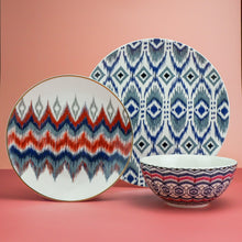 Load image into Gallery viewer, Ikat Plate and Bowl Set