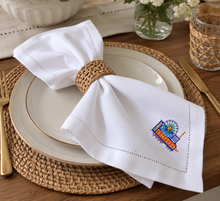 Load image into Gallery viewer, White Table Napkin with Sorbetes Embroidery
