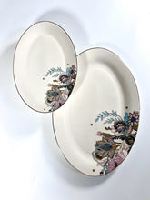 Load image into Gallery viewer, Batik Beige Oval Serving Plate with Gold Rim (SMALL)
